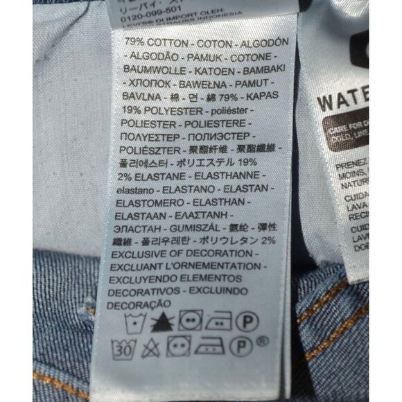 Levi's Ladies Classic Boot Denim Mid Rise Blue Jeans Size 14 32 X 32 Stretch - Picture 10 of 12